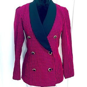 Vintage Black and Pink Blazer